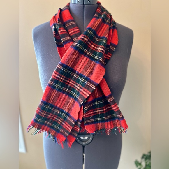 Vintage Stollery’s royal stewart plaid cashmere and wool scarf - Picture 6 of 7